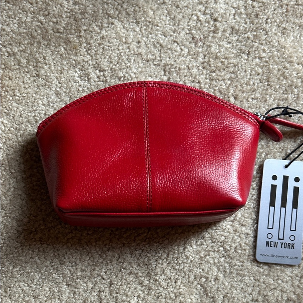 Great holiday gift! Real Red Leather pouch. New with tags.